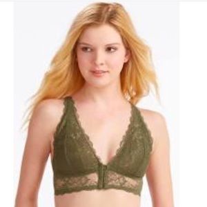 Green lace bralette